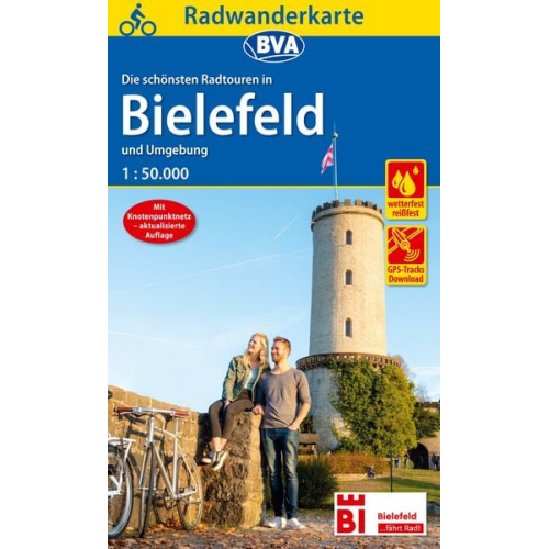 Radwanderkarte BVA Radwandern in Bielefeld und Umgebung 1:50.000, reiß- und wetterfest, GPS-Tracks Download