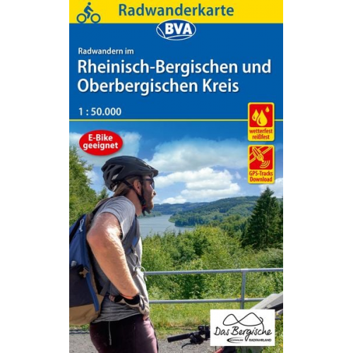 Radwanderkarte BVA Radwandern im Rheinisch-Bergischen und Oberbergischen Kreis 1:50.000, reiß- und wetterfest, GPS-Tracks Download