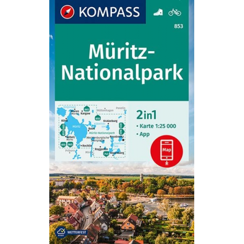 KOMPASS Wanderkarte 853 Müritz-Nationalpark 1:25.000