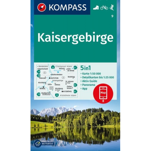 KOMPASS Wanderkarte 9 Kaisergebirge 1:50.000