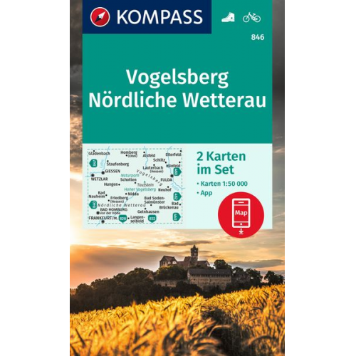 KOMPASS Wanderkarten-Set Vogelsberg, Nördliche Wetterau (2 Karten) 1:50.000