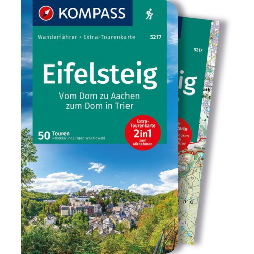 Rebekka und Jürgen Wachowski - KOMPASS Wanderführer Eifelsteig, 50 Touren mit Extra-Tourenkarte