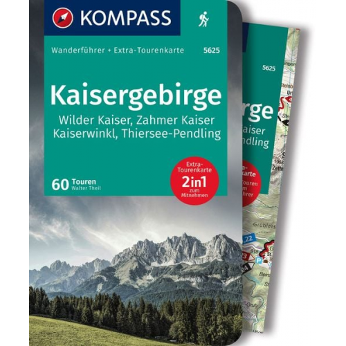 Walter Theil - KOMPASS Wanderführer Kaisergebirge, 60 Touren mit Extra-Tourenkarte