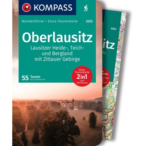 Kay Tschersich - KOMPASS Wanderführer Oberlausitz, Lausitzer Heide-, Teich- und Bergland, mit Zittauer Gebirge, 55 Touren mit Extra-Tourenkarte