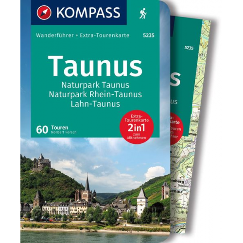 Norbert Forsch - KOMPASS Wanderführer Taunus, Naturpark Taunus, Naturpark Rhein-Taunus, Lahn-Taunus, 60 Touren mit Extra-Tourenkarte