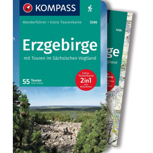 Sven Hähle - KOMPASS Wanderführer Erzgebirge, 55 Touren mit Extra-Tourenkarte