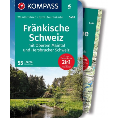 Lisa Aigner - KOMPASS Wanderführer Fränkische Schweiz mit Oberem Maintal und Hersbrucker Schweiz, 55 Touren mit Extra-Tourenkarte