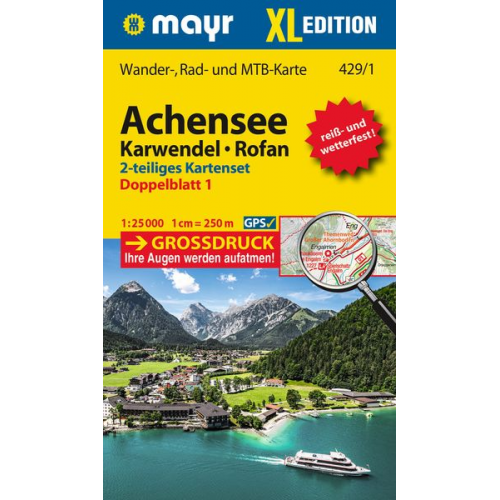 Mayr Wanderkarte Achensee, Karwendel, Rofan XL (2-Karten-Set) 1:25.000