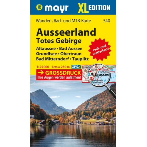 Mayr Wanderkarte Ausseerland, Totes Gebirge XL 1:25.000