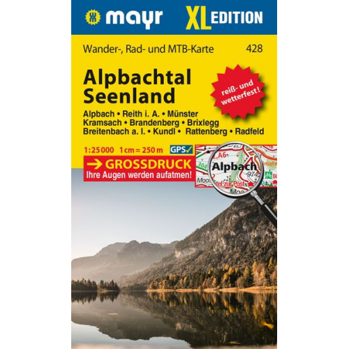 Wanderkarte Alpbachtal, Seenland XL 1:25.000 LZ 2023-2027