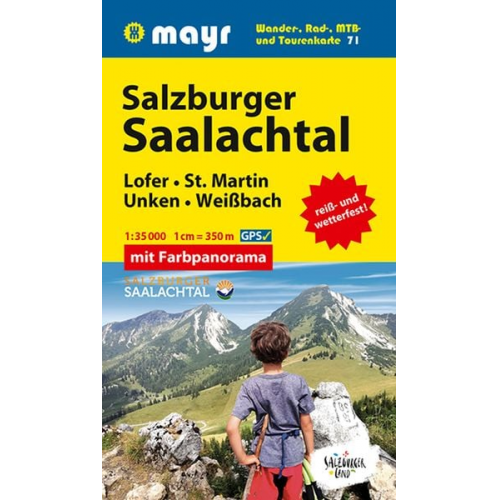 Mayr Wanderkarte Salzburger Saalachtal, Lofer, St. Martin, Unken, Weißbach 1:35.000