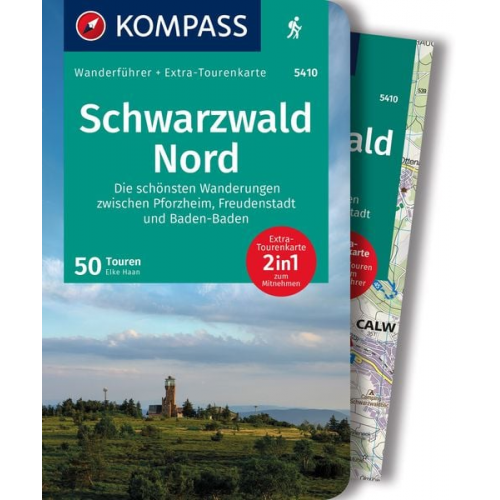 Elke Haan - KOMPASS Wanderführer Schwarzwald Nord, Die schönsten Wanderungen zwischen Pforzheim, Freudenstadt und Baden-Baden, 50 Touren mit Extra-Tourenkarte