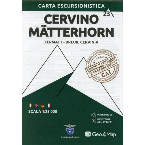 Cervino Mätterhorn 1:25 000