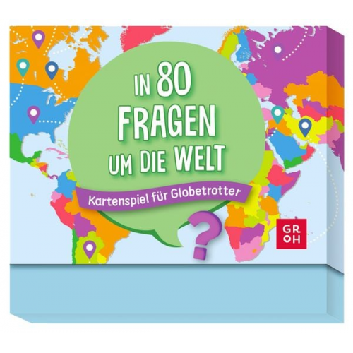 Groh Verlag - In 80 Fragen um die Welt - Kartenspiel für Globetrotter