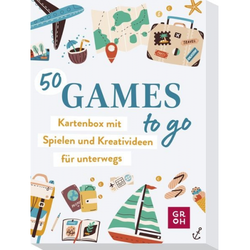 Groh Verlag - 50 Games to go - Kartenbox mit vielen Spielen und Kreativideen für unterwegs