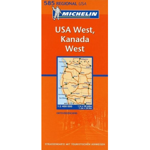 Michelin Regionalkarte USA West Kanada West 1 : 2 400 000