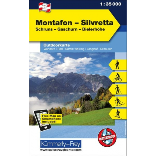 KuF Österreich Outdoorkarte 02 Montafon - Silvretta 1 : 35 000