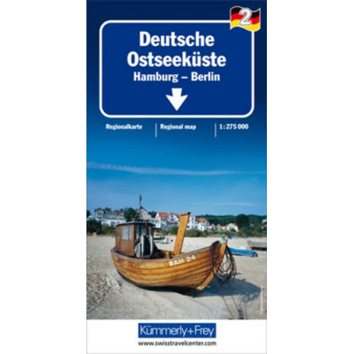 Kümmerly+Frey Regional-Strassenkarte 2 Deutsche Ostseeküste 1:275.000