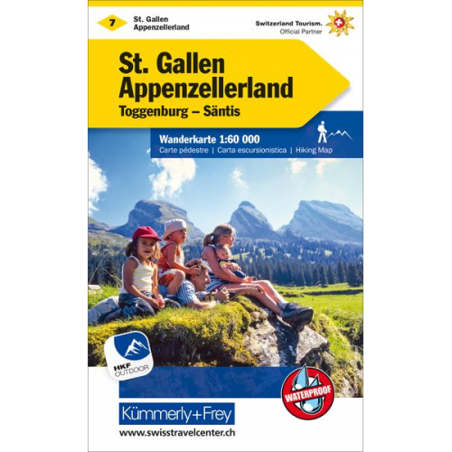 KuF Schweiz Wanderkarte 7 St. Gallen - Appenzellerland