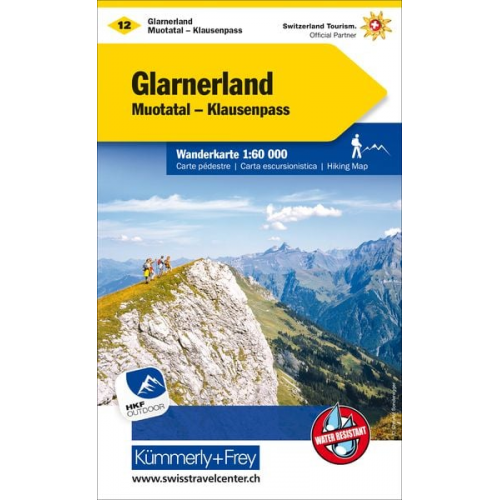 KuF Schweiz Wanderkarte 12 Glarnerland - Walensee