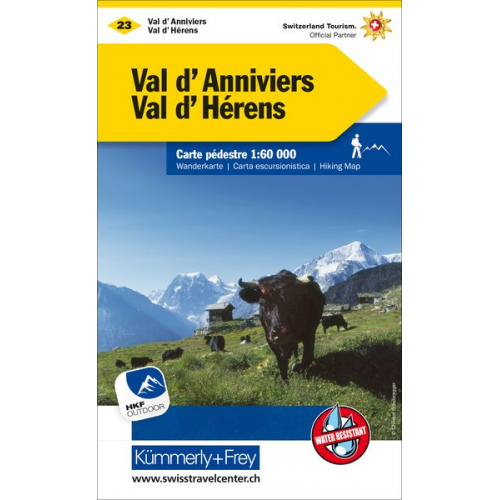 Val d'Anniviers - Val d'Hérens Nr. 23 Wanderkarte 1:60 000