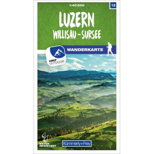 Luzern Willisau Sursee Nr. 12 Wanderkarte 1:40 000