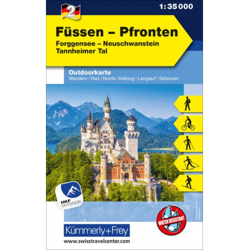 Füssen - Pfronten Nr. 02 Outdoorkarte Deutschland 1:35 000