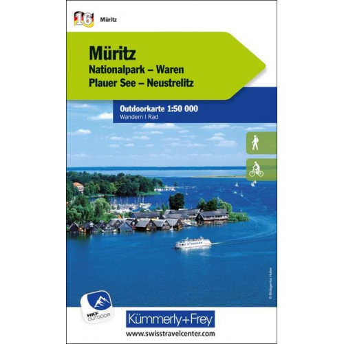 Müritz Nationalpark, Waren, Plauer See, Neustrelitz, Nr. 16 Outdoorkarte Deutschland 1:50 000