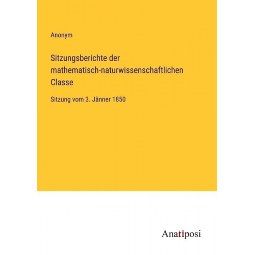 Sitzungsberichte der mathematisch-naturwissenschaftlichen Classe