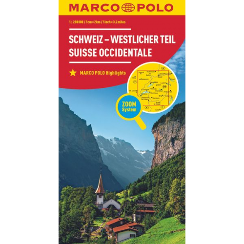 Marco Polo Verlag - MARCO POLO Regionalkarte Schweiz 01 - westlicher Teil 1:200.000