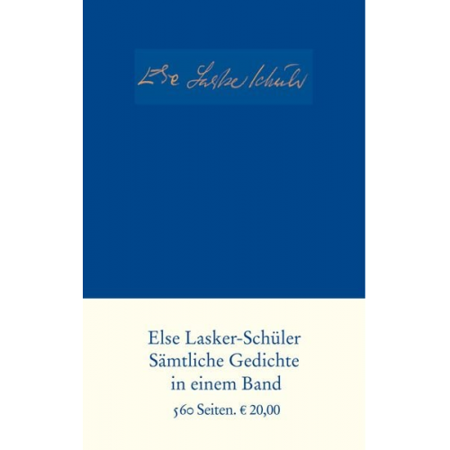 Else Lasker Schüler - Sämtliche Gedichte