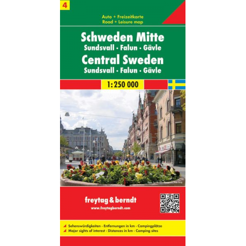 FuB Schweden 04 Mitte, Sundsvall, Falun, Gävle 1 : 250 000. Autokarte