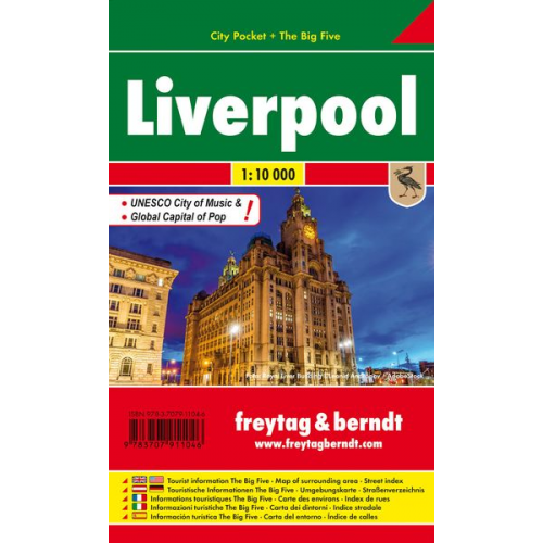 Liverpool, City Pocket, Stadtplan 1:10.000