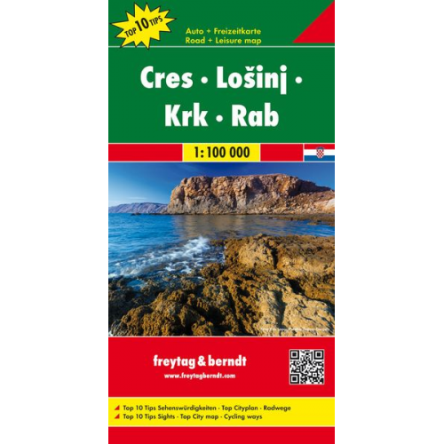 Cres - LoSinj - Krk - Rab, Top 10 Tips, Autokarte 1:100.000