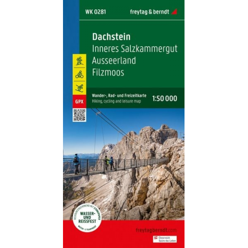 Dachstein, Wander-, Rad- und Freizeitkarte 1:50.000, freytag & berndt, WK 0281