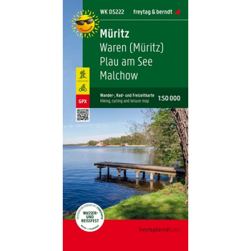 Müritz, Wander-, Rad- und Freizeitkarte 1:50.000, freytag & berndt, WK D5222