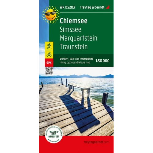 Chiemsee, Wander-, Rad- und Freizeitkarte 1:50.000, freytag & berndt, WK D5203