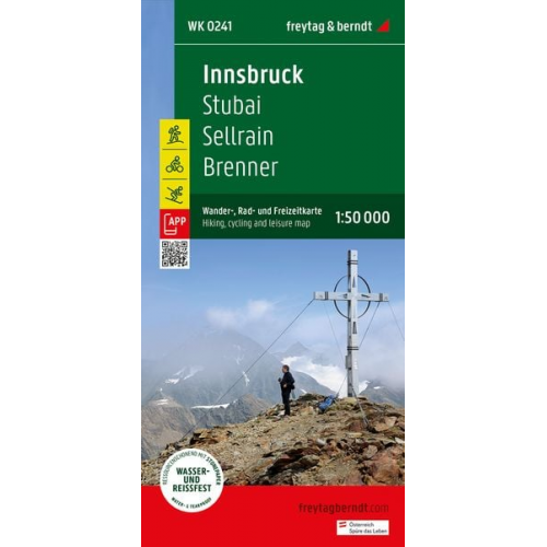 Innsbruck, Wander-, Rad- und Freizeitkarte 1:50.000, freytag & berndt, WK 0241