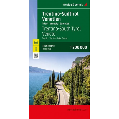 Trentino-Südtirol - Venetien, Straßenkarte 1:200.000, freytag & berndt