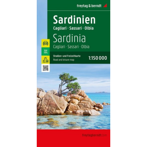 Sardinien, Straßen- und Freizeitkarte 1:150.000, freytag & berndt