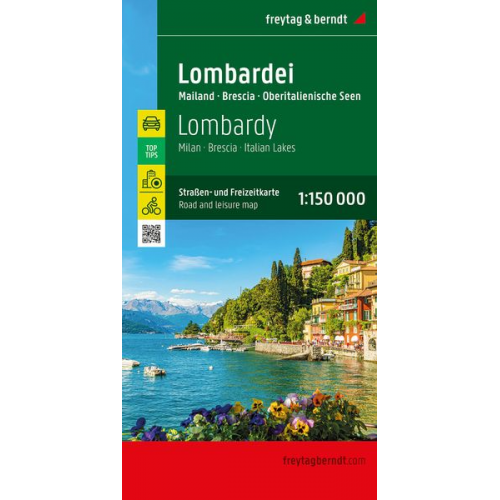 Lombardei, Straßen- und Freizeitkarte 1:150.000, freytag & berndt