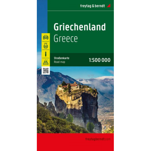 Griechenland, Straßenkarte 1:500.000, freytag & berndt