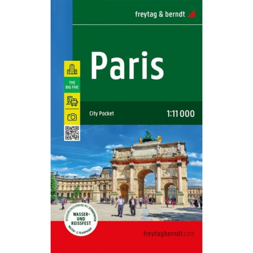 Paris, Stadtplan 1:11.000, freytag & berndt