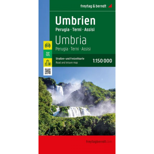 Umbrien, Straßen- und Freizeitkarte 1:150.000, freytag & berndt