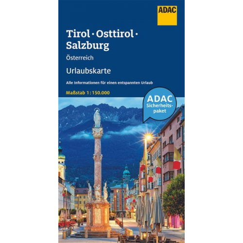 ADAC Urlaubskarte Österreich 05 Tirol, Osttirol, Salzburg 1:150.000