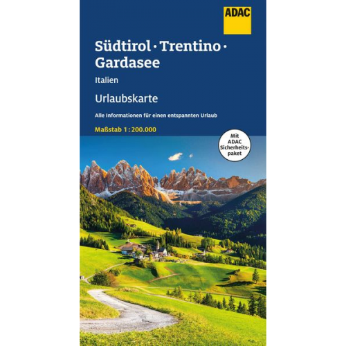 ADAC Urlaubskarte Südtirol, Trentino, Gardasee 1:200.000