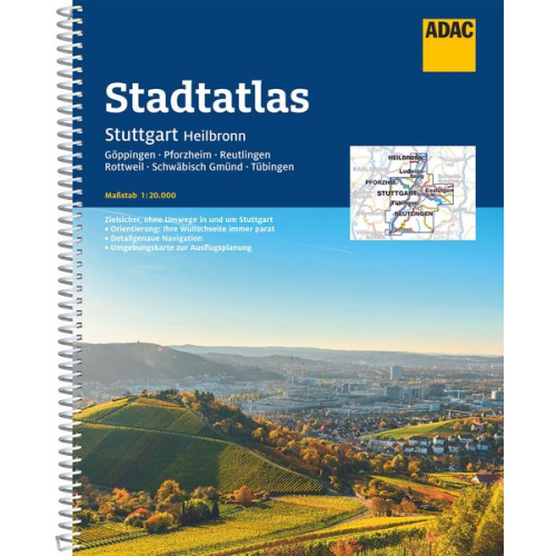 ADAC Stadtatlas Stuttgart, Heilbronn 1:20.000