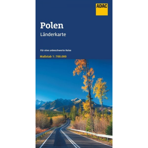 ADAC Länderkarte Polen 1:700.000