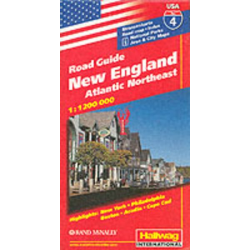 Hallwag USA Road Guide 04. New England 1 : 1 200 000