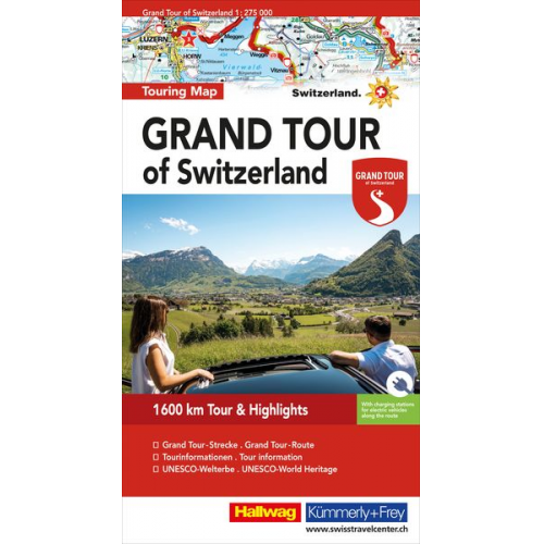 Hallwag Strassenkarte Grand Tour of Switzerland 1:275.000